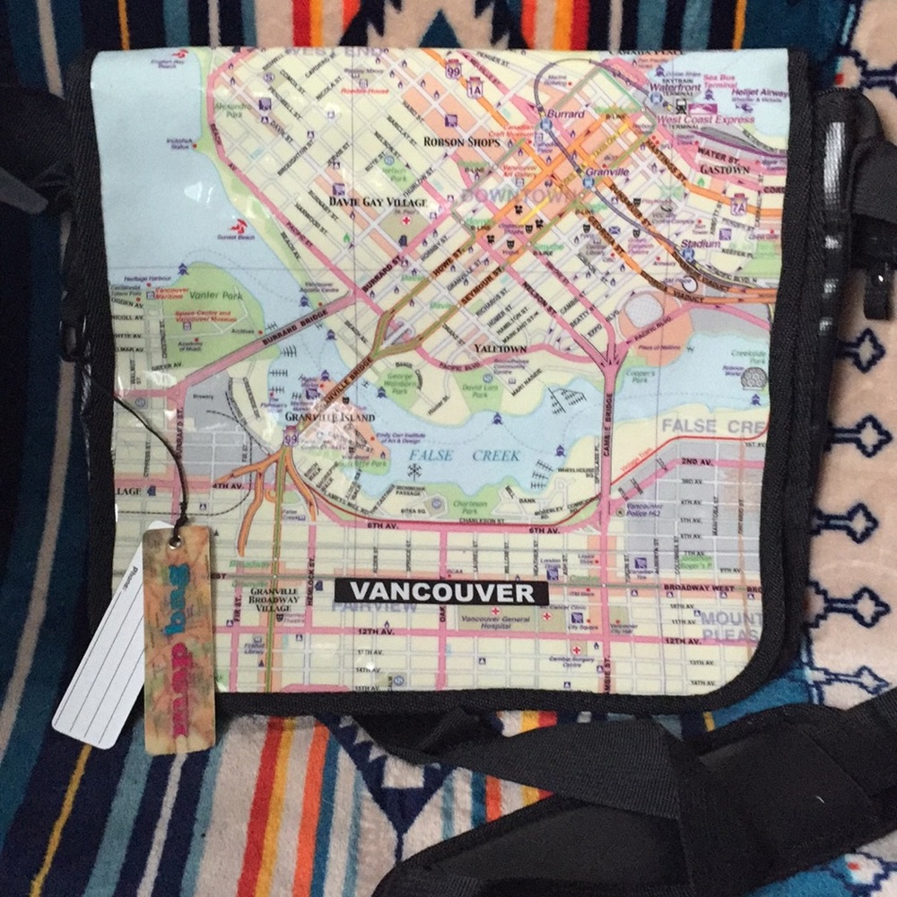 MapBag Vancouver Map messenger bag Purse u…